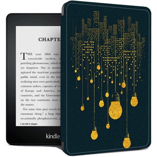 Husa pentru Kindle Paperwhite 2024 (12th gen), Signature Edition sau Kindle Colorsoft Signature Edition, 7", Sigloo, Slim, functie sleep/wake-up, Light Bulbs