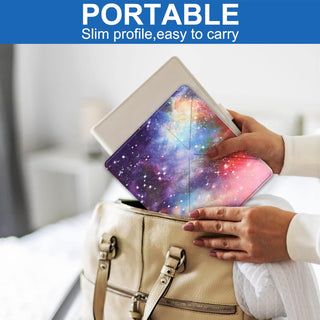 Husa Slim Sigloo pentru Kindle Scribe 10.2 inci (2022 & 2024) - Suport tip Origami, Piele PU, Suport Stilou, Functie Auto Sleep/Wake, model Cer Instelat
