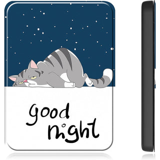 Husa Slim Sigloo pentru Kindle Scribe 10.2 inci (2022 & 2024) - Piele PU, Curea de Mana, Suport Stilou, Functie Auto Sleep/Wake, model Good Night