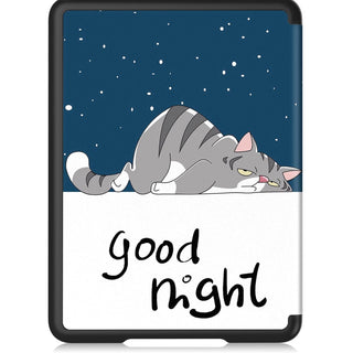Husa Slim Sigloo pentru Kindle Scribe 10.2 inci (2022 & 2024) - Piele PU, Curea de Mana, Suport Stilou, Functie Auto Sleep/Wake, model Good Night