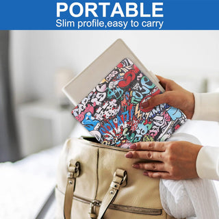 Husa Slim Sigloo pentru Kindle Scribe 10.2 inci (2022 & 2024) - Suport tip Origami, Piele PU, Suport Stilou, Functie Auto Sleep/Wake, model Graffiti