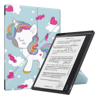 Husa Slim Sigloo pentru Kindle Scribe 10.2 inci (2022 & 2024) - Suport tip Origami, Piele PU, Suport Stilou, Functie Auto Sleep/Wake, model Unicorn