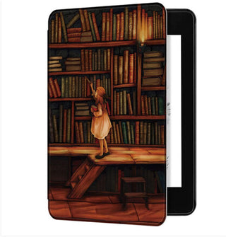 Husa pentru Kindle Paperwhite 2021 6.8 inch, generatia 11, model Library Girl, Sigloo