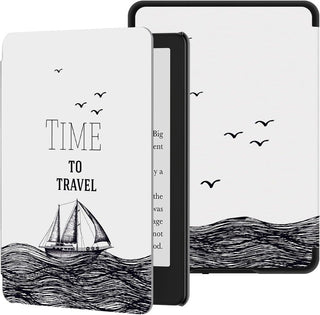 Husa pentru Kindle Paperwhite 2021 6.8 inch, generatia 11, model Ship on the water, Sigloo