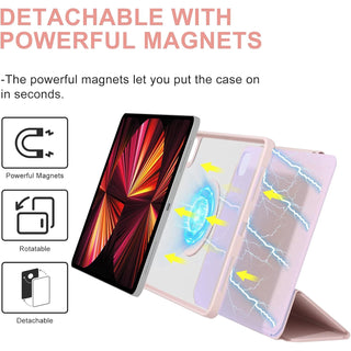 Husa premium Sigloo 2 in 1, pentru Apple Ipad Air 11, Air 5, Air 4, (11/10.9 Inch), Dual Layer Magnetic, interior detasabil, multiple unghiuri de vizualiazizare, piele sintetica, Crem