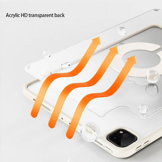 Husa premium Sigloo 2 in 1, pentru Apple Ipad Air 11, Air 5, Air 4, (11/10.9 Inch), Dual Layer Magnetic, interior detasabil, multiple unghiuri de vizualiazizare, piele sintetica, Crem