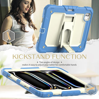 Husa premium Sigloo pentru Apple iPad Mini 7/6 (2024/2021), 8.3", Protectie Completa, Suport Creion, Stand built in, Curea Umar, Anti-Soc, Bleu