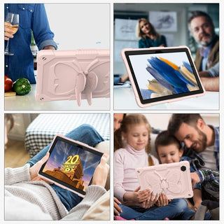 Husa premium Sigloo pentru Apple iPad Mini 7/6 (2024/2021), 8.3", Protectie Completa, Suport Creion, Stand Fluture, Curea Umar, Anti-Soc, Roz
