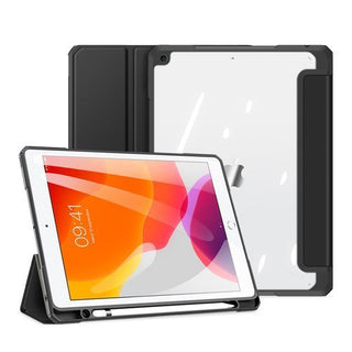 Husa pentru iPad 7/8 (10.2"), DuxDucis, Piele, Negru
