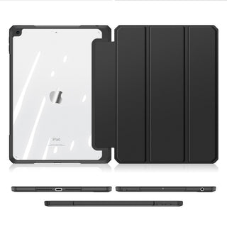 Husa pentru iPad 7/8 (10.2"), DuxDucis, Piele, Negru