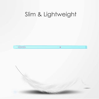 Husa premium pentru Lenovo Tab M10 Plus, 10.6", (3rd gen)(TB-125F/TB-128F), Sigloo, interior de piele sintetica, suport Smart Pen, spatele din policarbonat transparent, rezistent la socuri, Blue