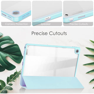 Husa premium pentru Lenovo Tab M10 Plus, 10.6", (3rd gen)(TB-125F/TB-128F), Sigloo, interior de piele sintetica, suport Smart Pen, spatele din policarbonat transparent, rezistent la socuri, Blue