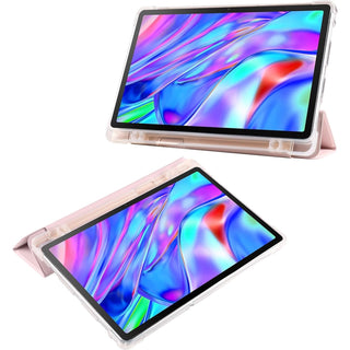 Husa rotativa 360 Sigloo, pentru Lenovo Tab K10/Tab M10 Plus(TB-X606), 10.3", Smart Cover, Piele Ecologica, Roz