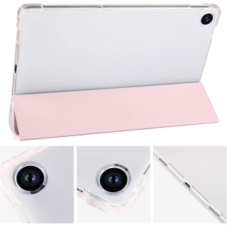 Husa rotativa 360 Sigloo, pentru Lenovo Tab K10/Tab M10 Plus(TB-X606), 10.3", Smart Cover, Piele Ecologica, Roz