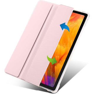 Husa rotativa 360 Sigloo, pentru Lenovo Tab K10/Tab M10 Plus(TB-X606), 10.3", Smart Cover, Piele Ecologica, Roz