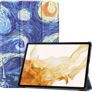 Husa Slim Sigloo, Smart Cover, Trifold, pentru tableta Lenovo Tab M9, TB-310FU, 9", Abstract