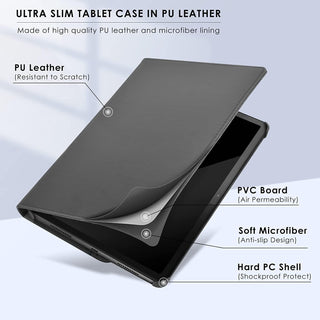 Husa rotativa 360 Sigloo, pentru Lenovo Tab M9, TB-310FU, 9", Smart Cover, Piele Ecologica, Blue Laguna