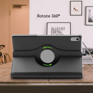 Husa rotativa 360 Sigloo, pentru Lenovo Tab K10/Tab M10 Plus(TB-X606), 10.3", Smart Cover, Piele Ecologica, Blue Laguna