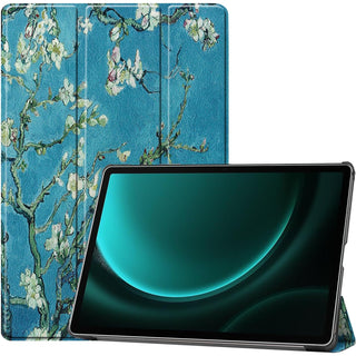 Husa Slim Sigloo, Smart Cover, Trifold, pentru tableta Lenovo Tab M9, TB-310FU, 9", Cires Inflorit