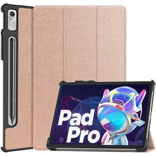 Husa Slim Sigloo, Smart Cover, Trifold, pentru Lenovo Tab P11 Pro( 2nd Gen), (TB-132FU/TB-138FU), 11.2", Golden Pink
