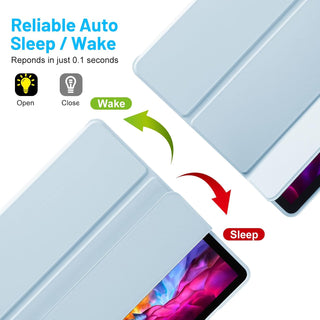 Husa premium pentru Samsung Galaxy Tab S9 / S9 Fe, 11 inch, Sigloo, UltraSlim tip stand functie sleep/wake-up si slot pentru S-Pen, Blue
