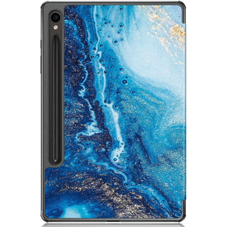 Husa pentru Samsung Galaxy Tab S10/S10FE/S9/S9Fe, 11", UltraSlim de tip stand, functie sleep/wake-up, Smart Cover, Waves, Sigloo