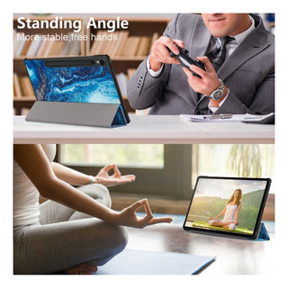 Husa pentru Samsung Galaxy Tab S10/S10FE/S9/S9Fe, 11", UltraSlim de tip stand, functie sleep/wake-up, Smart Cover, Waves, Sigloo