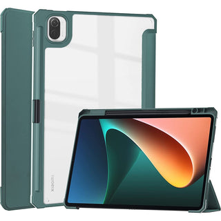 Husa premium pentru Samsung Galaxy Tab S6 Lite (P610/P 613/P615), 10.4", Sigloo, interior de piele sintetica, suport Smart Pen, spatele din policarbonat transparent, rezistent la socuri, Blue