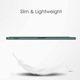 Husa premium pentru Samsung Galaxy Tab S6 Lite (P610/P 613/P615), 10.4", Sigloo, interior de piele sintetica, suport Smart Pen, spatele din policarbonat transparent, rezistent la socuri, Blue