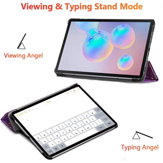 Husa Slim Sigloo, Smart Cover, Trifold, pentru tableta Samsung Galaxy Tab S6 Lite/P610 2022, 10.4", ColorFull Tree