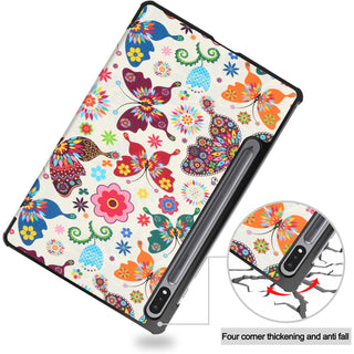 Husa pentru Samsung Galaxy Tab S10/S10FE/S9/S9Fe, 11", UltraSlim de tip stand, functie sleep/wake-up, Smart Cover, ColorFull Tree, Sigloo