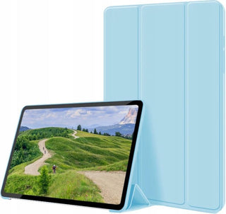Husa tableta Lenovo Tab P12 (TB370FU) 12.7 inch, 2023, functie sleep/wake-up, ultralight de tip stand, Sigloo, Light Blue