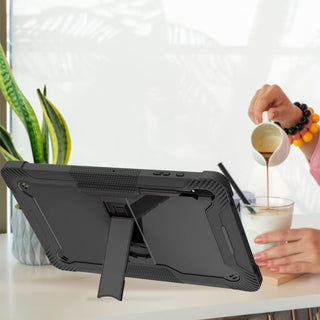 Hus? Shockproof Armor pentru Samsung Galaxy Tab S10/S10Fe/S9/S9Fe, 11" , Sigloo, stand Built-in, Protectie 360, Verde