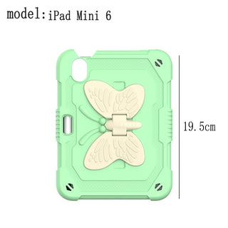 Husa premium Sigloo pentru Apple iPad Mini 7/6 (2024/2021), 8.3", Protectie Completa, Suport Creion, Stand Fluture, Curea Umar, Antisok, Verde Menta