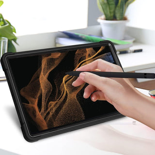 Hus? Shockproof Armor pentru Samsung Galaxy Tab S10/S10Fe/S9/S9Fe, 11" , Sigloo, stand Built-in, Protectie 360, Roz