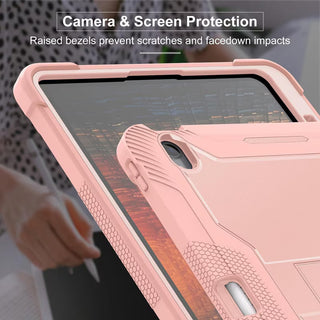 Pachet 360 Husa pentru tableta Samsung Galaxy Tab S10 FE+, 13.1", Sigloo, Roz, cu folie de sticla inclusa 9H, protectie 360