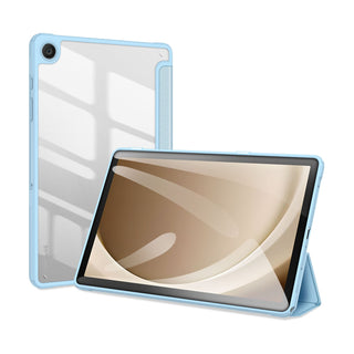 Husa premium pentru Samsung Galaxy Tab A11/A9(2025/2023), 8.7", Sigloo, interior de piele sintetica, suport Smart Pen, spatele din policarbonat transparent, rezistent la socuri, Blue