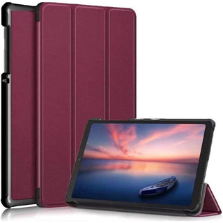 Husa tableta Lenovo Tab P12 (TB370FU) 12.7 inch, 2023, functie sleep/wake-up, ultralight de tip stand, Sigloo, Red Wine