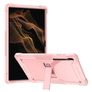 Hus? Shockproof Armor pentru Samsung Galaxy Tab S10/S10Fe/S9/S9Fe, 11" , Sigloo, stand Built-in, Protectie 360, Roz