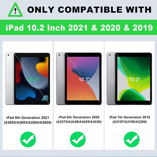 Husa Sigloo pentru Apple iPad 9th/8th/7th Gen (2021/2020/2019), 10.2'', Protectie Completa, Suport Creion, Stand Rotativ, Curea Umar, Anti-Soc, Roz Degrade