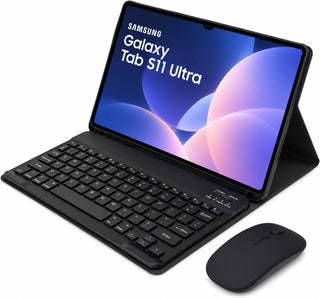 Husă cu Tastatură și Mouse Bluetooth Sigloo pentru Samsung Galaxy Tab S11 Ultra 14.6", Wireless, Neagră